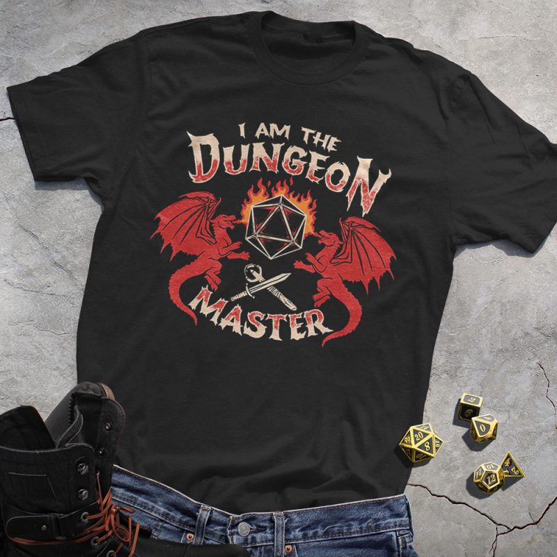 Dungeon Master DND 2023 Art Black Tee
