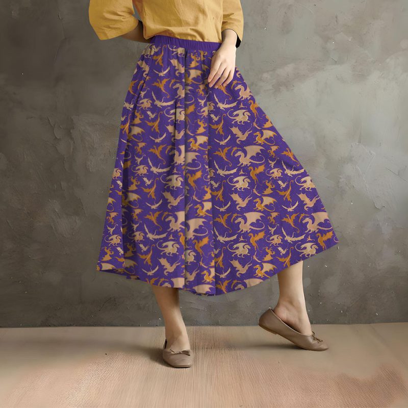 DND FLYING DRAGON RPG Casual Skirt