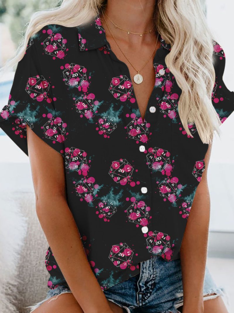 DND ROSE DICE PRINTING Casual SHIRT