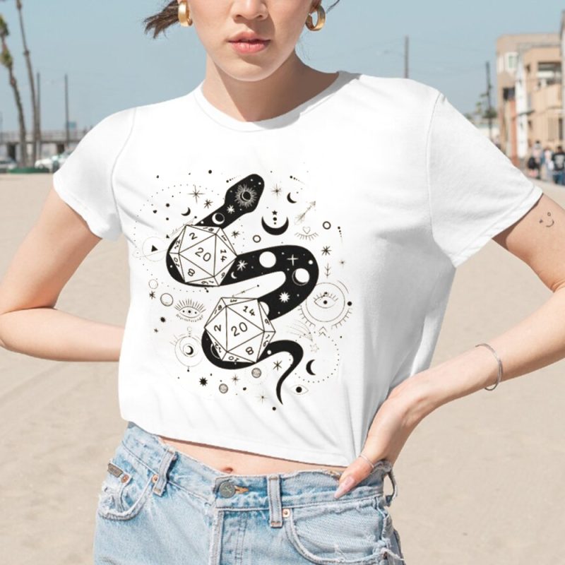 Snake Dice DND Crop Tee