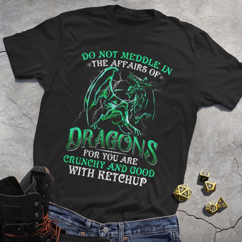 Do Not Meddle In The Affairs of Dragons Book Black Tee