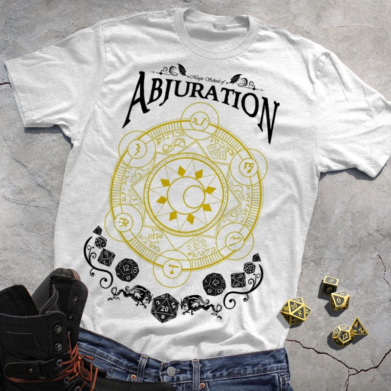 RPG Magic DND Abjuration White Tee