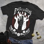 RPG Magic DND Evocation Black Tee