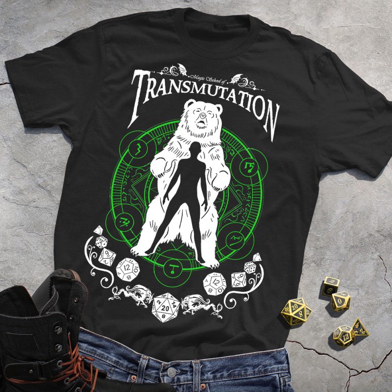 RPG Magic DND Transmutation Black Tee
