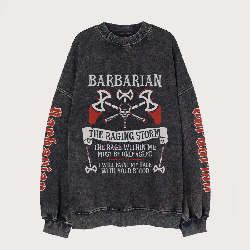 DNDS.STORE:DND-Barbarian-Vintage-Wash-Cotton-Sweatshirt