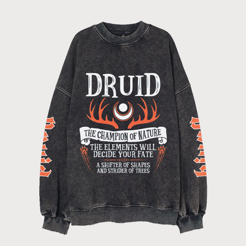 DNDS.STORE:DND Druid Vintage Wash Cotton Sweatshirt