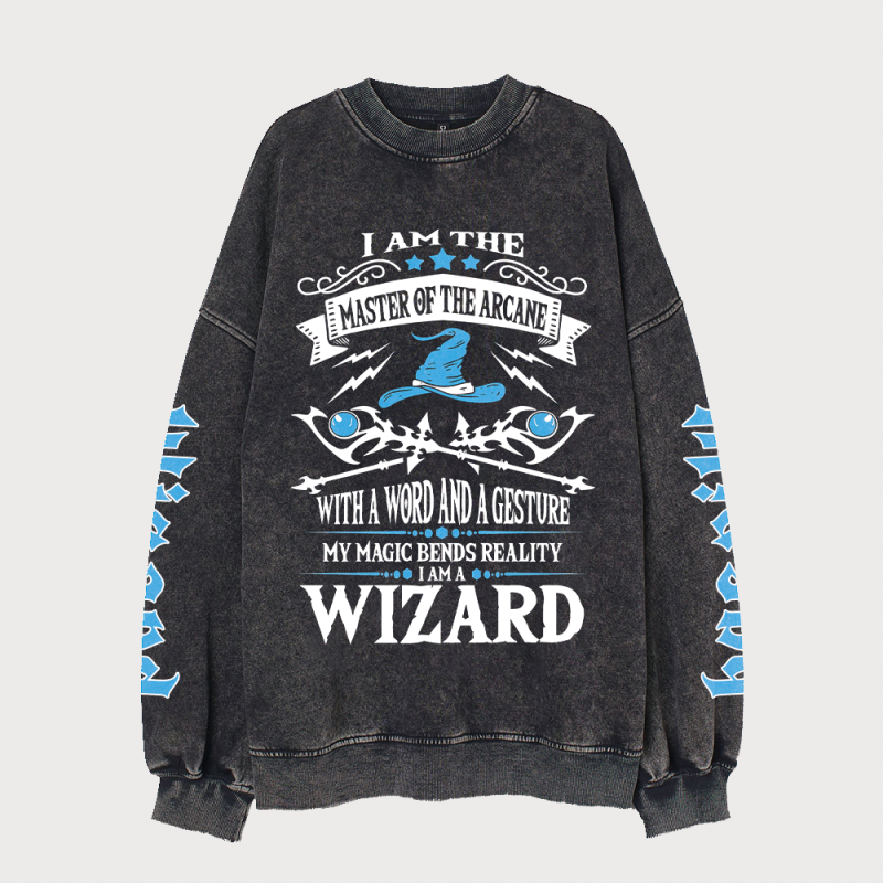DNDS.STORE:DND Master Of Arcane Vintage Wash Cotton Sweatshirt