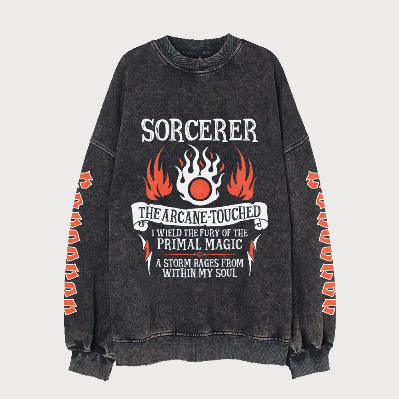 DNDS.STORE:DND Sorcerer Vintage Wash Cotton Sweatshirt