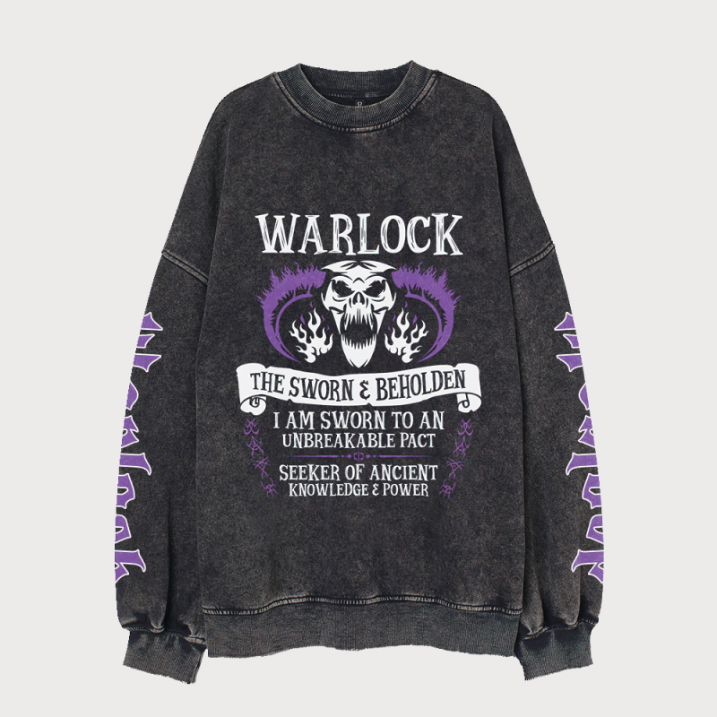 DNDS.STORE:DND Warlock Vintage Wash Cotton Sweatshirt