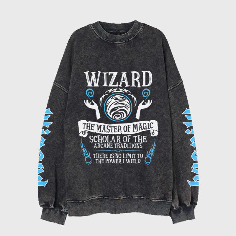 DNDS.STORE:DND Wizard Vintage Wash Cotton Sweatshirt