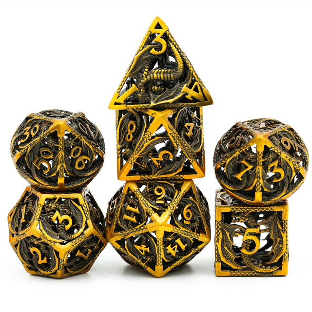 Metal Skeleton Dragon Dice
