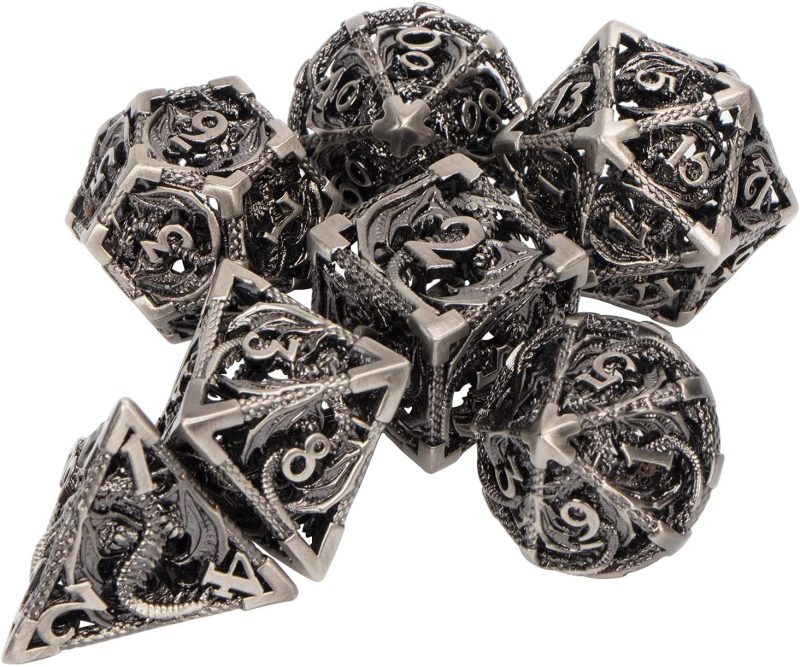 Metal Skeleton Dragon Dice