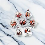 DND Red Dragon's Eye - White Table Dice