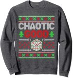 Santa Chaotic Good Christmas D20 Ugly Tabletop Sweater Sweatshirt