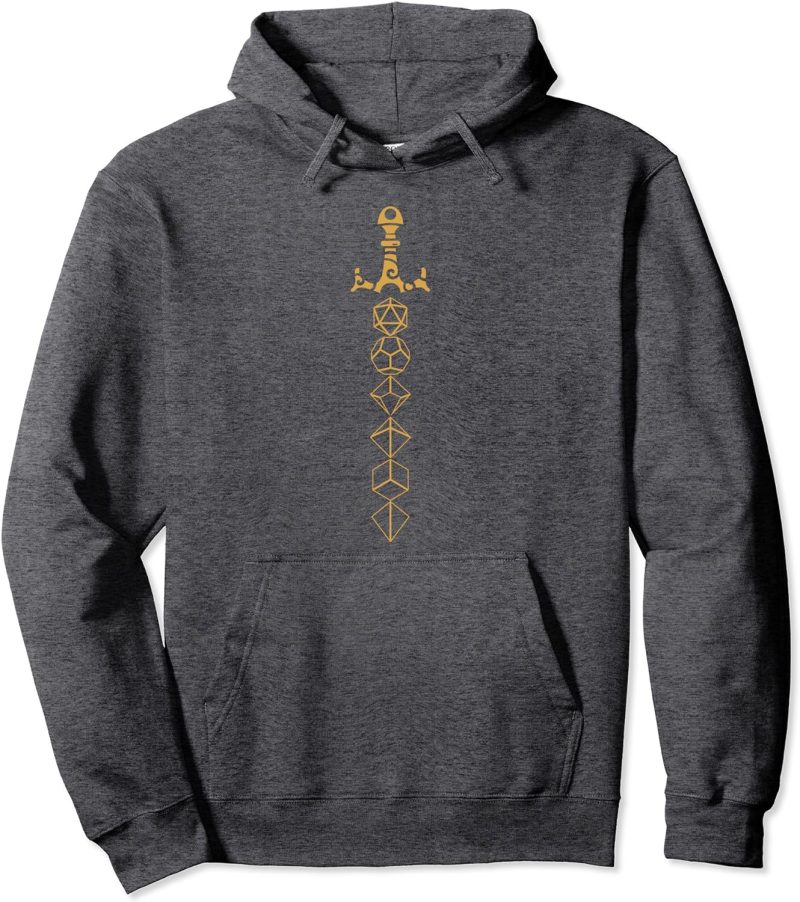 DND Bronze Dice Sword Dice Set Collector Nerdy D20 Hoodie