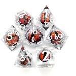 DND Red Dragon's Eye - White Table Dice