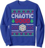 Santa Chaotic Good Christmas D20 Ugly Tabletop Sweater Sweatshirt