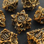 DND Metal Board Game Yellow-Black Dice