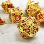 DND Metal Board Game Yellow-Red Dice