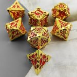 DND Metal Board Game Yellow-Red Dice