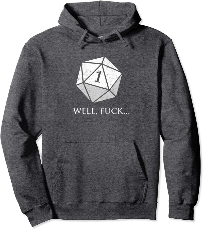 DND RPG Shirt | Dice Fumble Roll 1 | RPG Pullover Hoodie