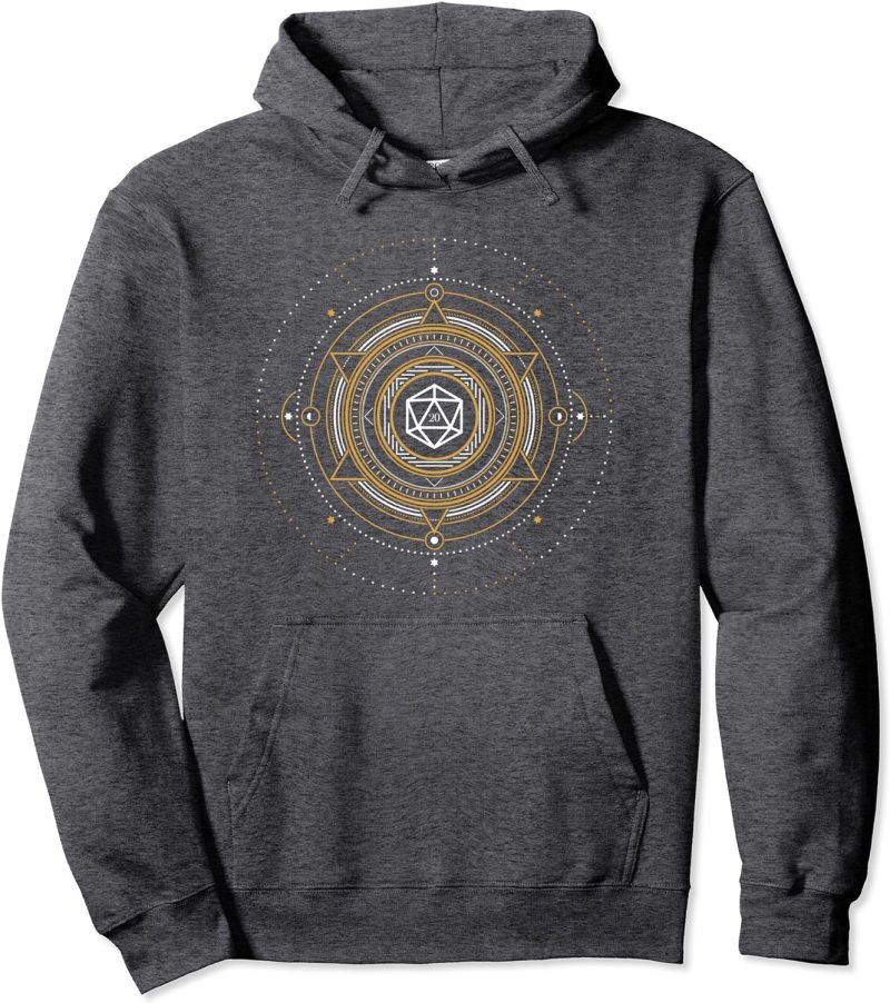 DND Minimalist D20 Dice Nerdy Dice Set Collector Hoodie