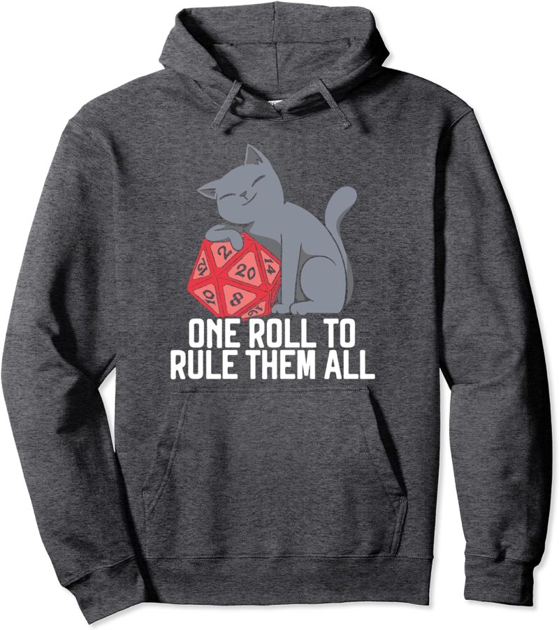 DND Gaming D20 Tabletop Games Funny RPG Gamer Pullover Hoodie
