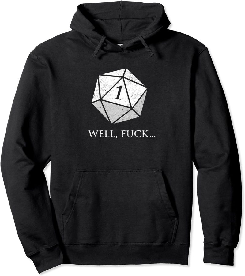 DND RPG Shirt | Dice Fumble Roll 1 | RPG Pullover Hoodie
